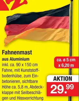 Zimmermann Fahnenmast Angebot