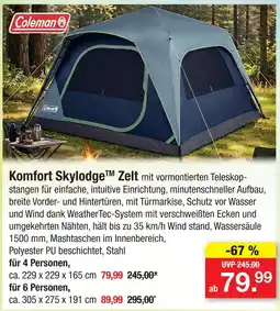 Zimmermann Coleman komfort skylodge zelt für 4 personen Angebot