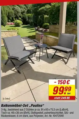 toom Baumarkt Balkonmöbel-set „paulina“ Angebot