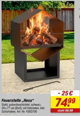 toom Baumarkt Feuerstelle „hexa“ Angebot