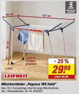 toom Baumarkt Leifheit wäscheständer „pegasus 180 solid“ Angebot