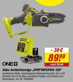 toom Baumarkt Ryobi akku-astkettensäge „ryry18psx10a-120“ Angebot