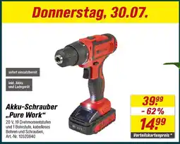 toom Baumarkt Pure work akku-schrauber Angebot
