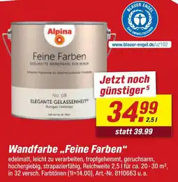 toom Baumarkt Alpina wandfarbe „feine farben“ Angebot