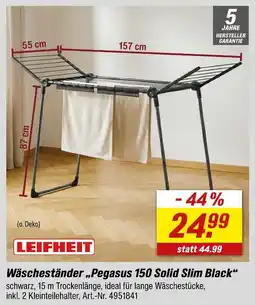 toom Baumarkt Leifheit wäscheständer „pegasus 150 solid slim black“ Angebot