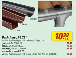toom Baumarkt Dachrinne „rg 75“ grau Angebot