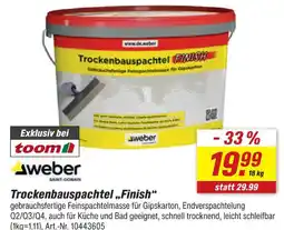 toom Baumarkt Weber trockenbauspachtel „finish“ Angebot