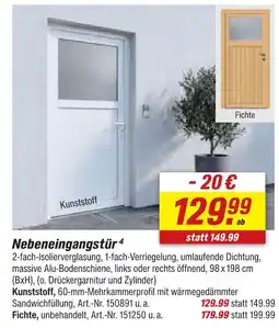 toom Baumarkt Nebeneingangstür kunststoff Angebot