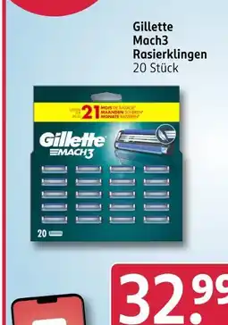 Rossmann Gillette mach3 rasierklingen Angebot