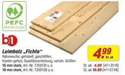 toom Baumarkt B1 leimholz „fichte“ 16 mm stark Angebot