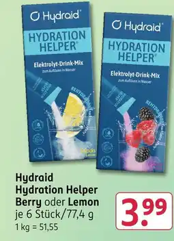 Rossmann Hydraid hydration helper berry oder lemon Angebot