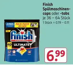 Rossmann Finish spülmaschinen-caps oder -tabs Angebot