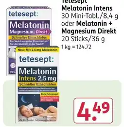 Rossmann Tetesept melatonin intens oder melatonin + magnesium direkt Angebot