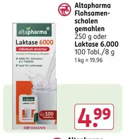 Rossmann Altapharma laktase 6.000 Angebot