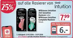 Rossmann Wilkinson intuition 2in1 sensitive rasierer Angebot