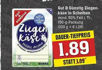 Edeka Gut & Günstig Ziegenkäse In Scheiben Angebot