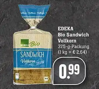 Edeka Edeka Bio Sandwich Vollkorn Angebot