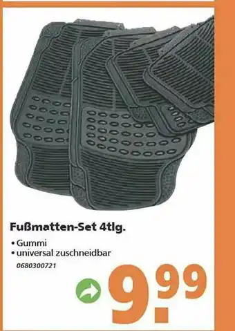 Globus Baumarkt Fußmatten-set 4tlg Angebot