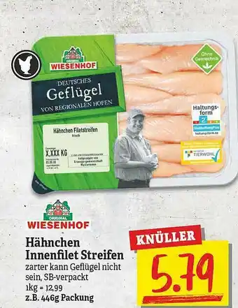 NP Discount Wiesenhof Hähnchen Innenfilet Streifen Angebot