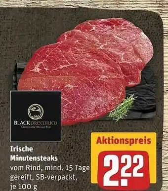 REWE Irische Minutensteaks Angebot