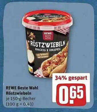 REWE Rewe Beste Wahl Röstzwiebeln Angebot