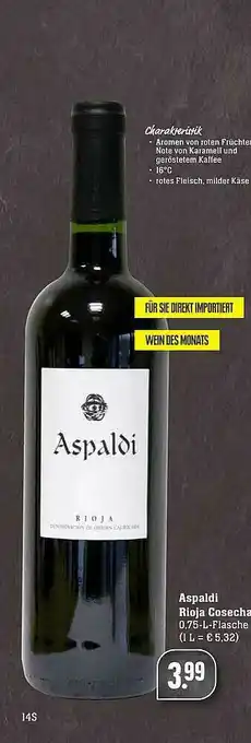 Scheck-in-Center Aspaldi Rioja Cosecha Angebot