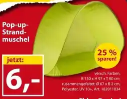 Sonderpreis Baumarkt Pop-up Strandmuschel Angebot