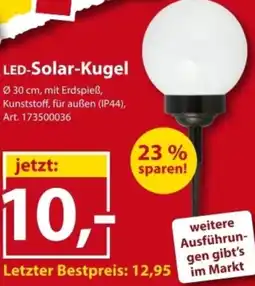 Sonderpreis Baumarkt LED-Solar-Kugel Angebot
