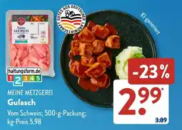 Aldi Süd MEINE METZGEREI Gulasch Angebot