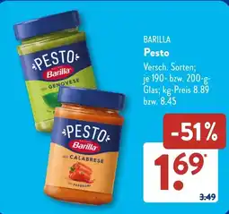 Aldi Süd BARILLA Pesto Angebot