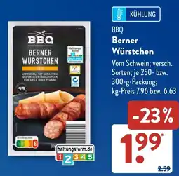 Aldi Süd BBQ Berner Würstchen Angebot