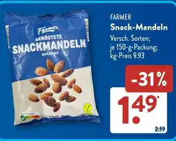 Aldi Süd Farmer Snack-Mandeln Angebot
