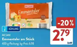 Aldi Süd MILSANI Emmentaler am Stück Angebot
