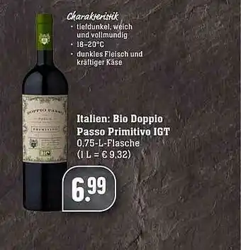 Scheck-in-Center Bio Doppio Passo Primitivo Igt Angebot