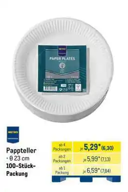 METRO Pappteller Angebot