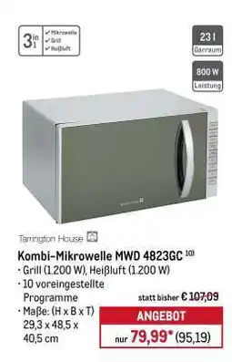METRO Kombi-Mikrowelle MWD 4823GC Angebot