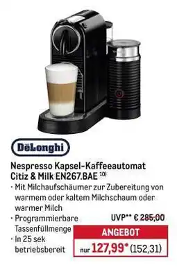 METRO Nespresso Kapsel-Kaffeeautomat Citiz & Milk EN267.BAE Angebot