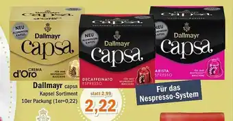 Aktiv Irma Dallmayr Capsa Kapsel Sortiment Angebot