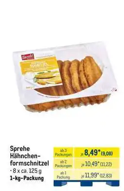 METRO Sprehe Hähnchenformschnitzel Angebot