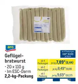 METRO aro Geflügelbratwurst Angebot