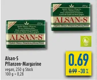 diska Alsan S Pflanzen Margarine Angebot