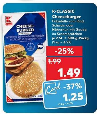 Kaufland K-classic Cheeseburger Angebot