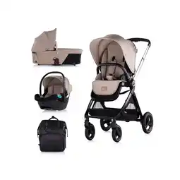 Netto Marken-Discount Chipolino Kinderwagen Elite 3 in 1 i-Size Babyschale Sportsitz Babywanne Tasche braun Angebot