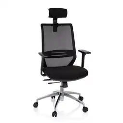 Netto Marken-Discount hjh OFFICE Profi Bürostuhl PROFONDO PRO Stoff / Netzstoff mit Armlehnen (höhenverstellbar) Angebot