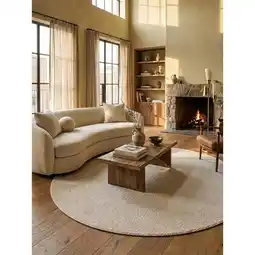 Netto Marken-Discount Flachgewebe-Teppich Berber-Tradition Creme 200x200 cm Uni meliert Angebot