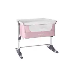 Netto Marken-Discount Kikkaboo Beistellbett Bonne Nuit, verstellbar, eine Seite zum Öffnen, 2 Räder rosa Angebot