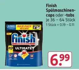 Rossmann Finish Spülmaschinen-caps oder -tabs Angebot