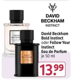 Rossmann David Beckham Bold Instinct oder Follow Your Instinct Eau de Parfum Angebot