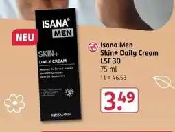 Rossmann Isana Men Skin+ Daily Cream LSF 30 Angebot