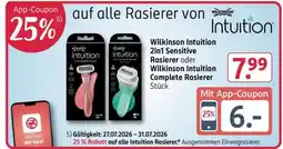 Rossmann Wilkinson Intuition 2in1 Sensitive Rasierer oder Wilkinson Intuition Complete Rasierer Angebot